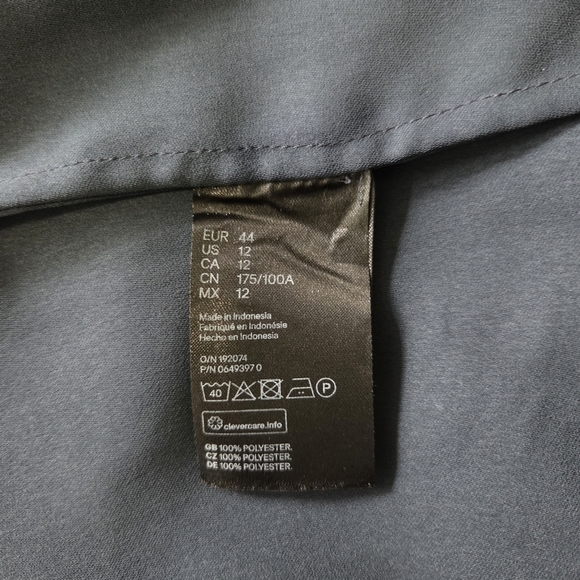 ⭐️H&M Blue Grey Dress Size 12 - Picture 5 of 6